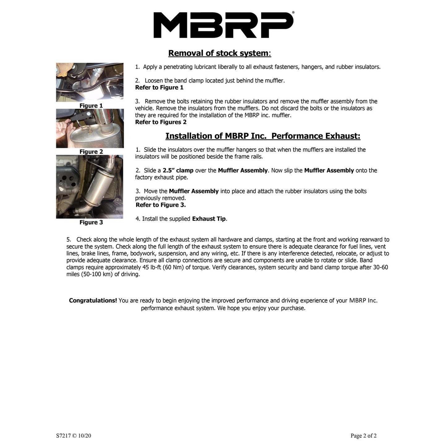 MBRP 3in Axle Back Single Rear Exit Exhaust | Ford Mustang V6 (05-10) (S7217AL)
