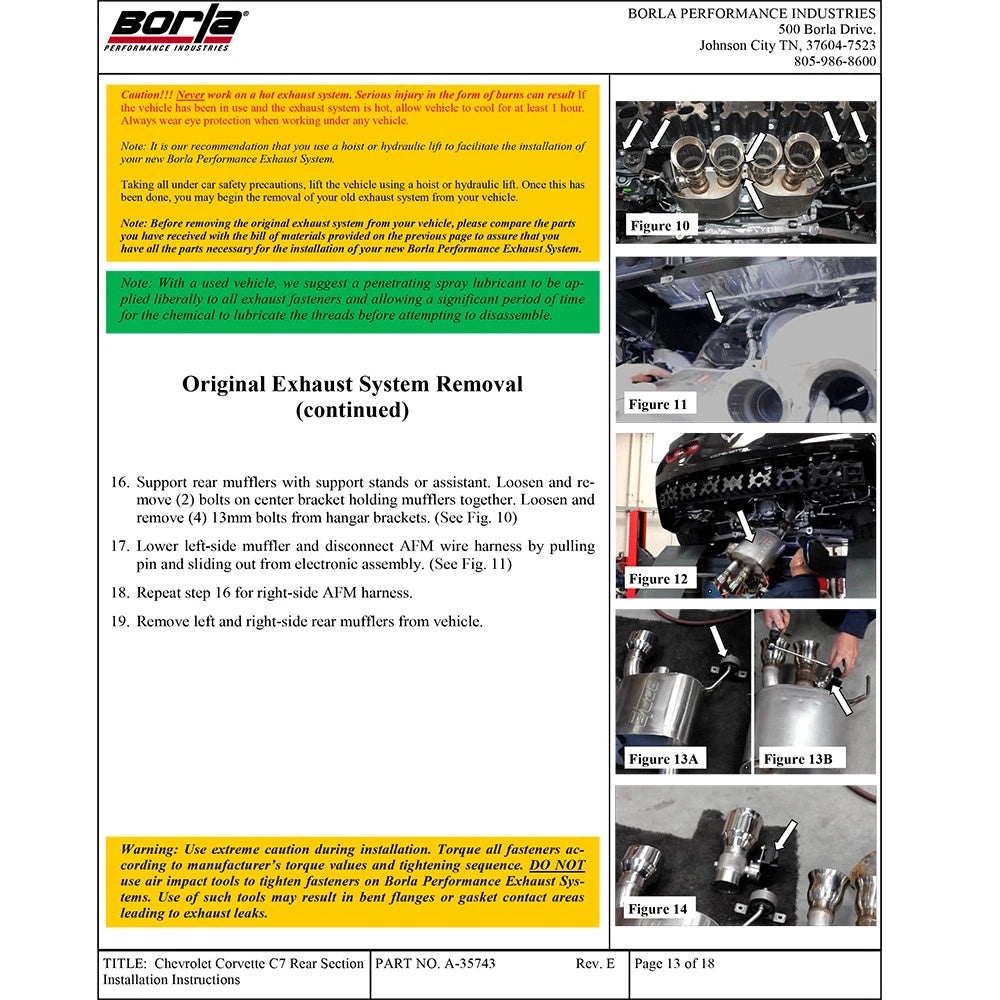 Borla Axle-Back Exhaust System - ATAK | 2014-2019 Chevrolet Corvette 6.2L (11863)