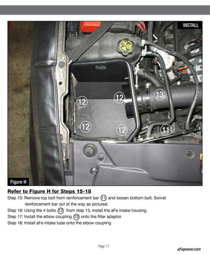 aFe MagnumFORCE Stage-2 CAI w/ Pro 5R & Electric Fan | GM 1500 5.3L/6.2L (14-17) (54-12332)