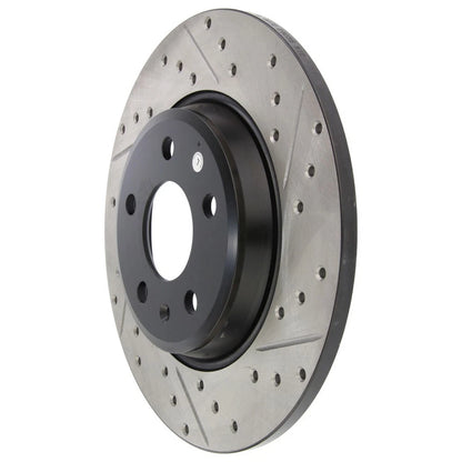 StopTech 127.33127L Rear Left Drilled Disc Brake Rotor for 2009-19 A4 / 09-17 Q5