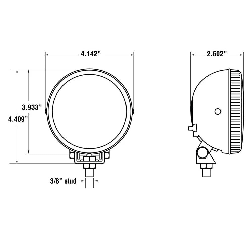 KC HiLites KC Hilites Rally 400 Halogen - 4in / 55w Spread / Each (KC1490)