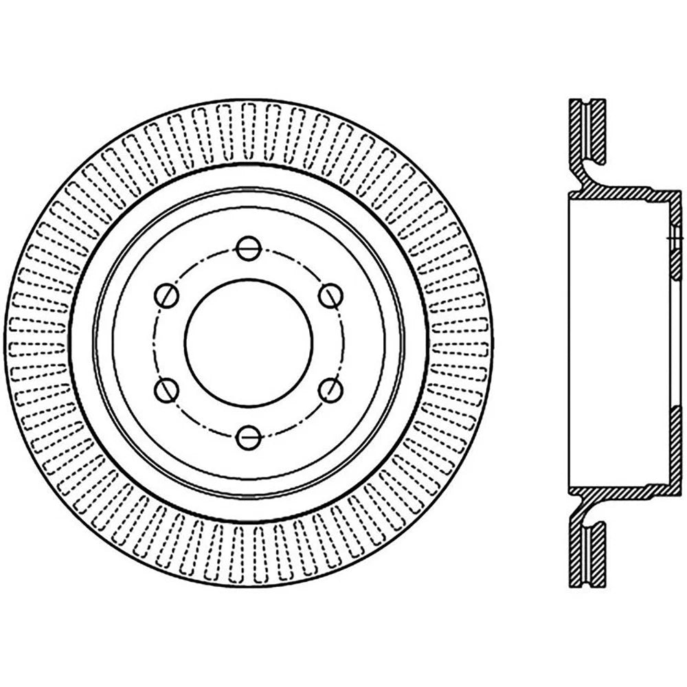 StopTech 127.65135L Rear Left Drilled Slotted Disc Brake Rotor for 2012-20 F-150