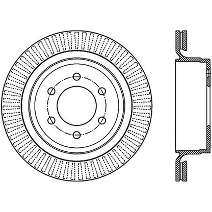 StopTech 127.65135L Rear Left Drilled Slotted Disc Brake Rotor for 2012-20 F-150