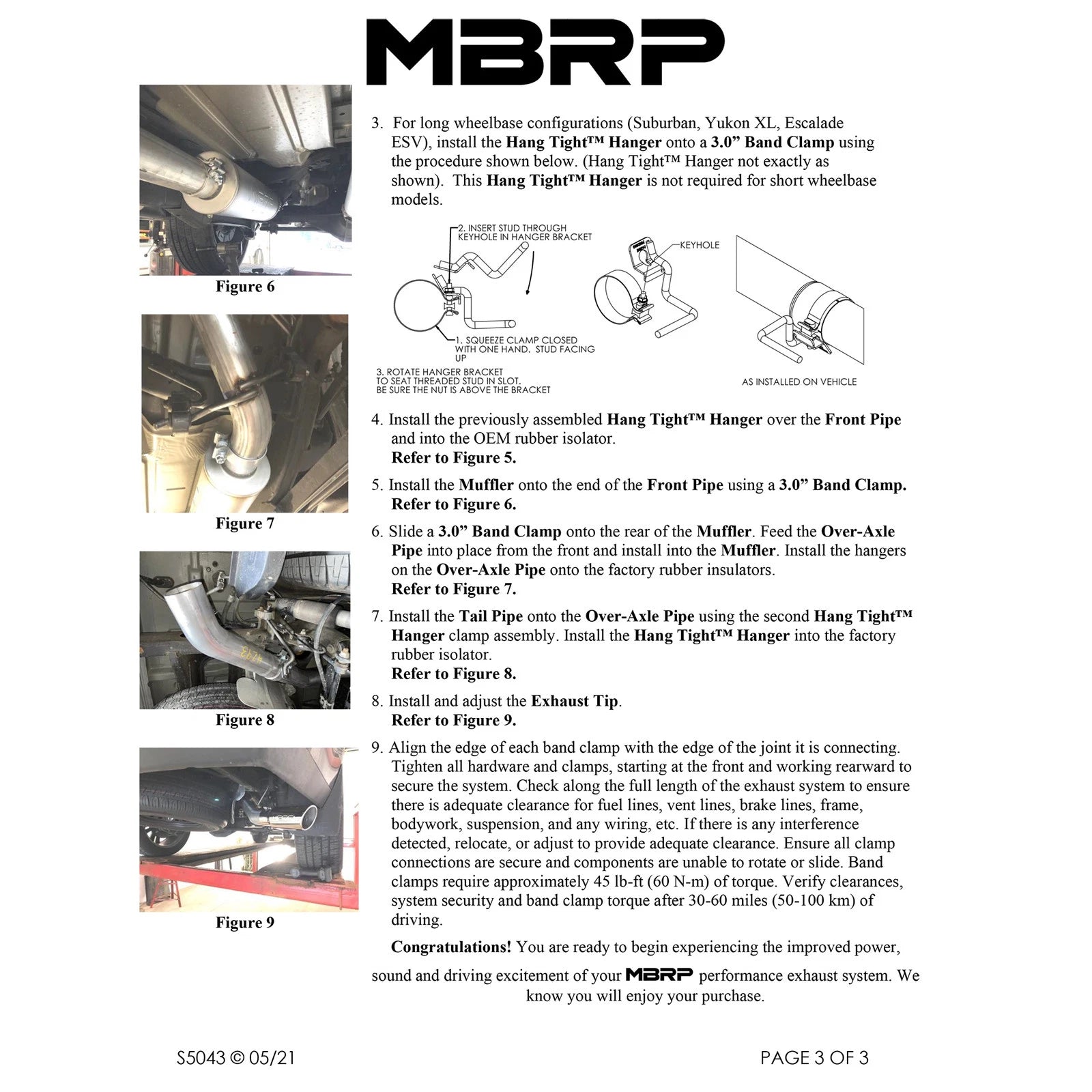 MBRP 3in Aluminized Steel Cat-Back | GM Tahoe/Suburban/Yukon/Escalade (15-20) (S5043AL)