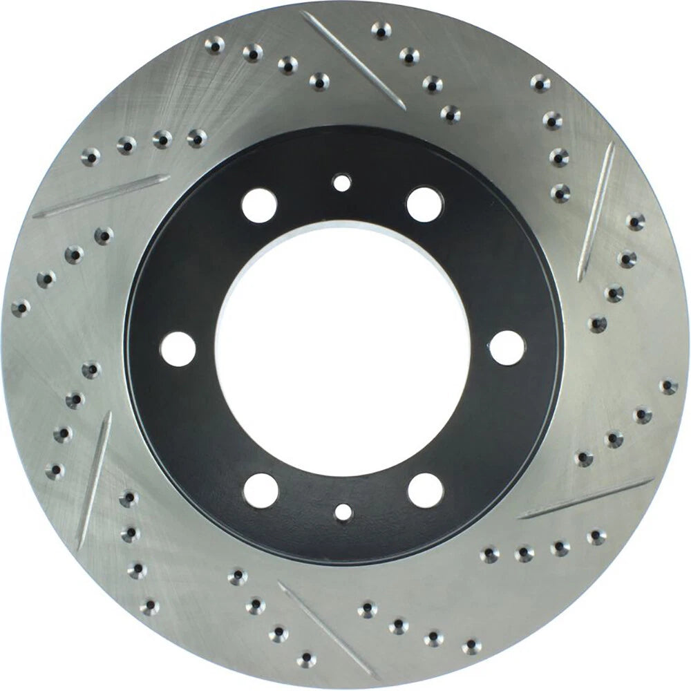 StopTech 127.44129L Front Left Drilled Disc Brake Rotor for 05-19 Toyota Tacoma