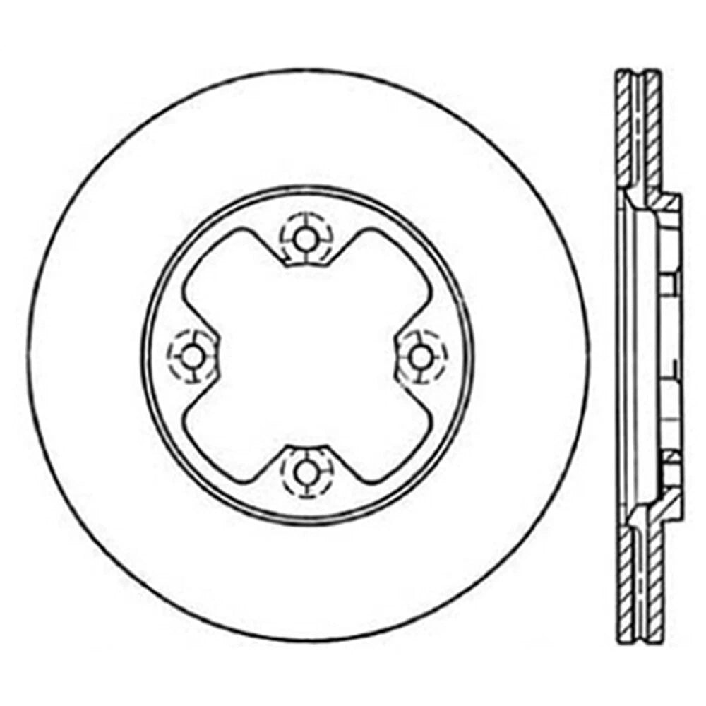 StopTech 127.42005R Front Right Drilled Slotted Disc Brake Rotor for 79-83 280ZX