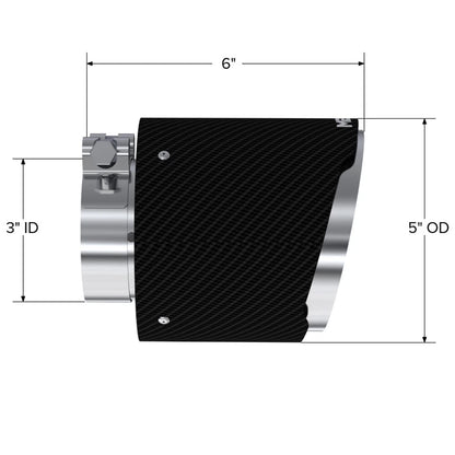 MBRP Dual Wall Angle Cut 5-Inch Outlet | Universal (T5184CF)