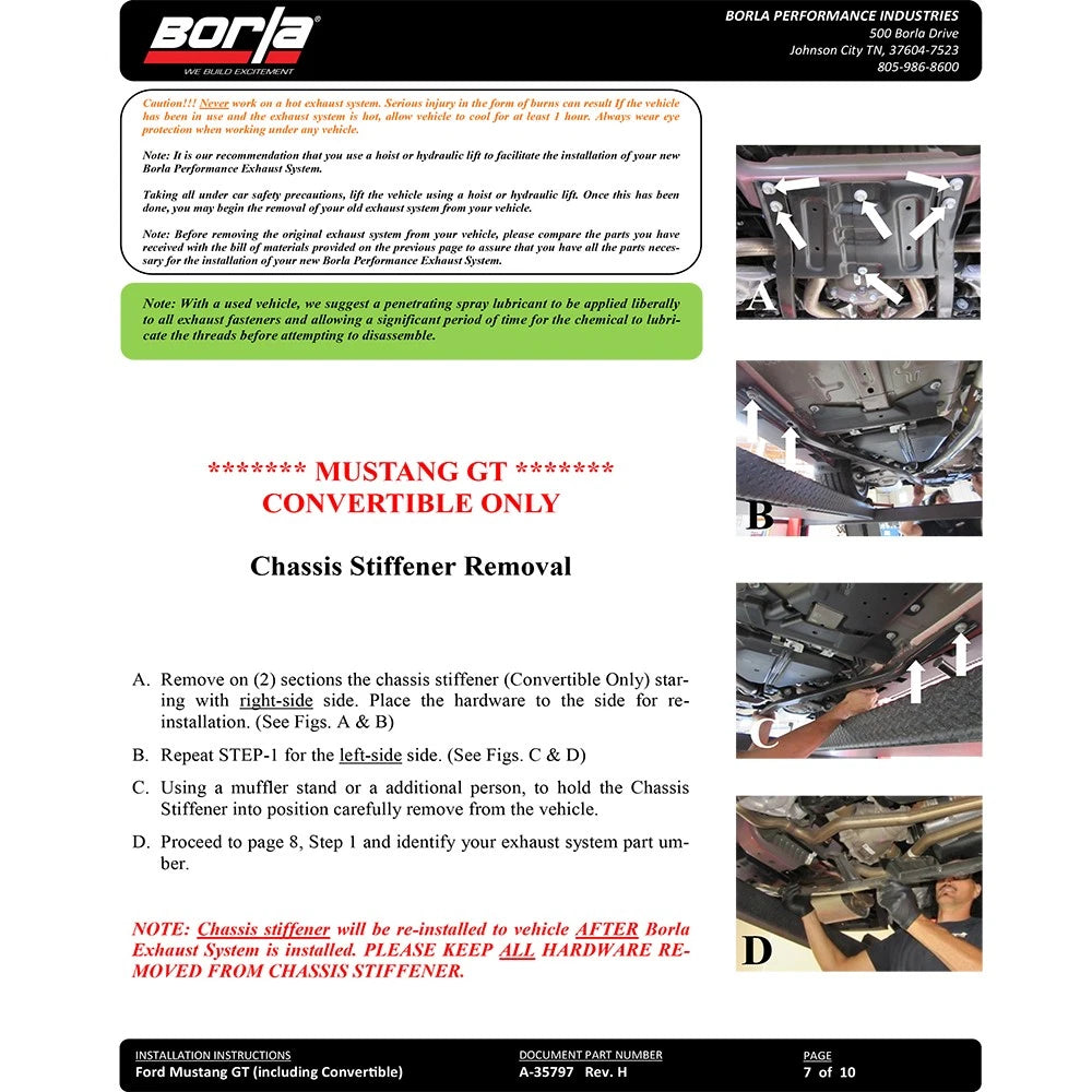 Borla S-Type Cat-Back Exhaust System | 2015-2017 Ford Mustang GT (140590)