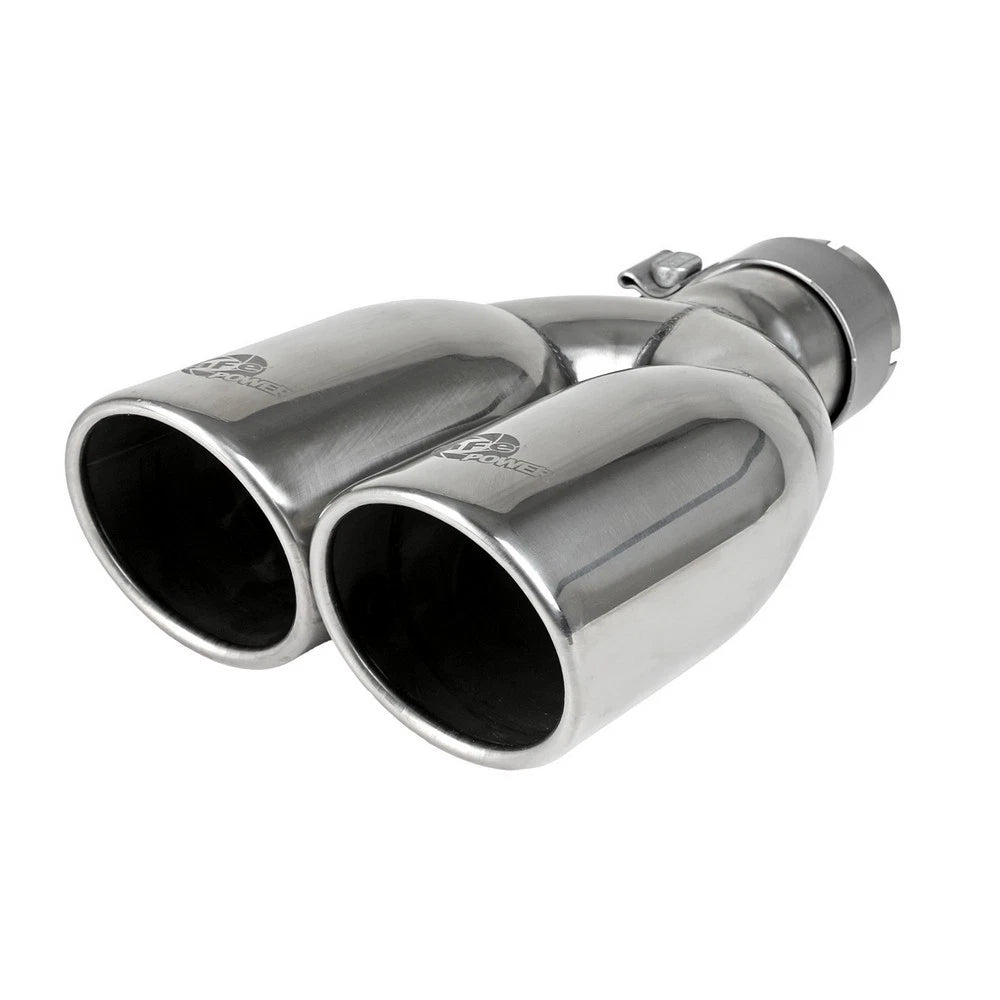 aFe 2.5in SS Axle-Back Exhaust Polished | Jeep Wrangler JK V6 3.6L/3.8L (07-18) (49-48086-P)