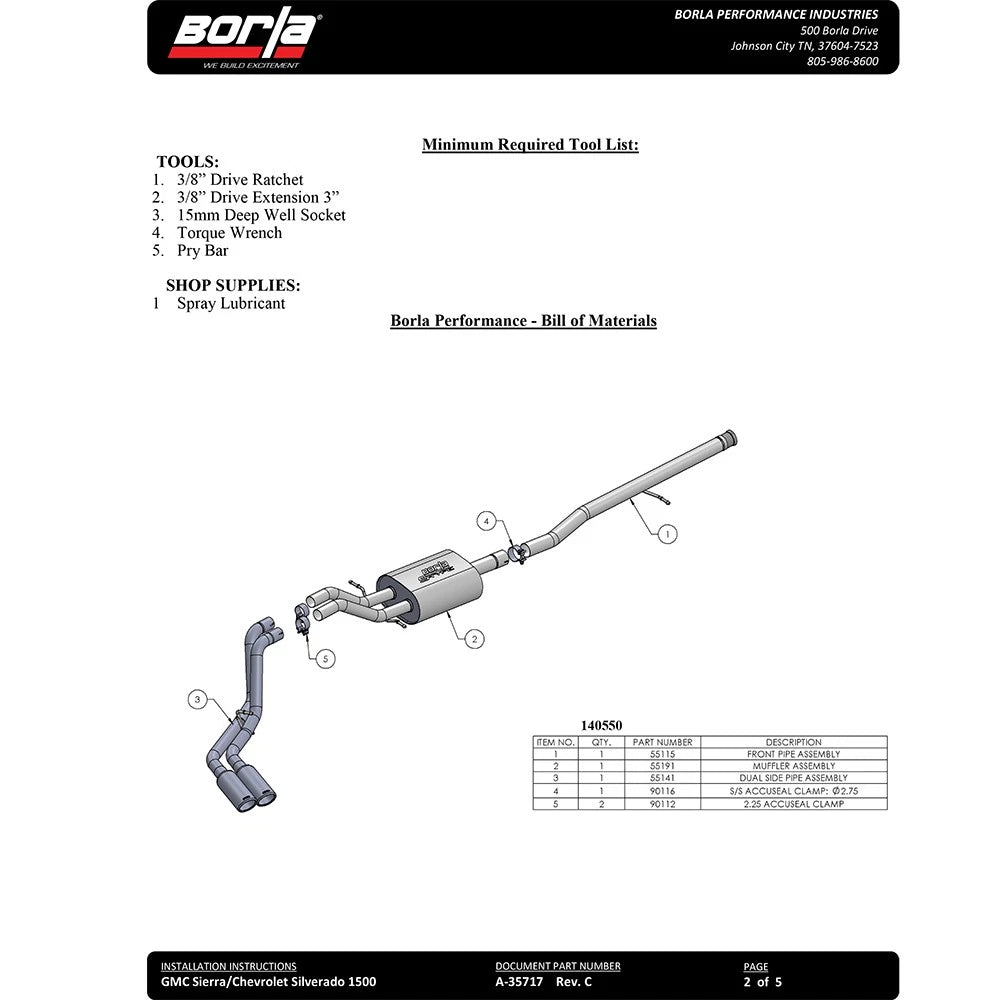 Borla Cat-Back Exhaust System - ATAK | Multiple Fitments (140797)