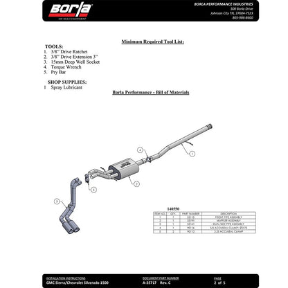 Borla Cat-Back Exhaust System - ATAK | Multiple Fitments (140797)
