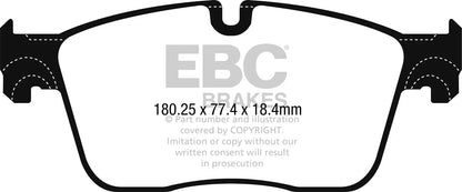 EBC Yellowstuff Front Brake Pads | 2016+ Jaguar F-Pace 2.0L TD (180)