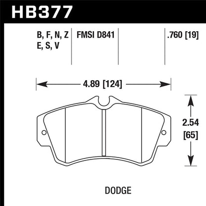 Hawk Performance SRT4 HPS Street Front Brake Pads | SRT4 (HB377F.760)