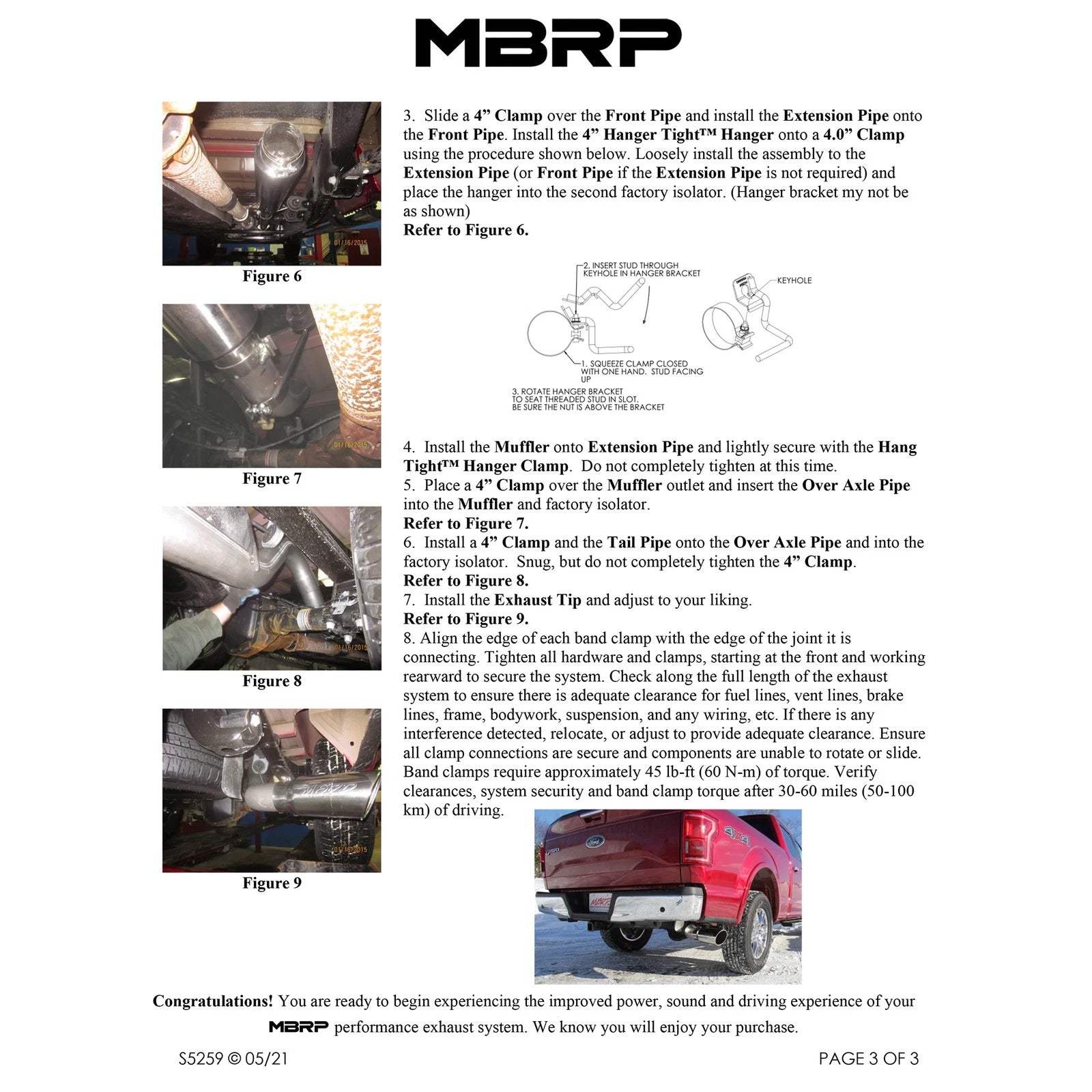 MBRP 4in Cat-Back Single Side Black Exhaust System | Ford F-150 2.7L / 3.5L EcoBoost (15) (S5259BLK)