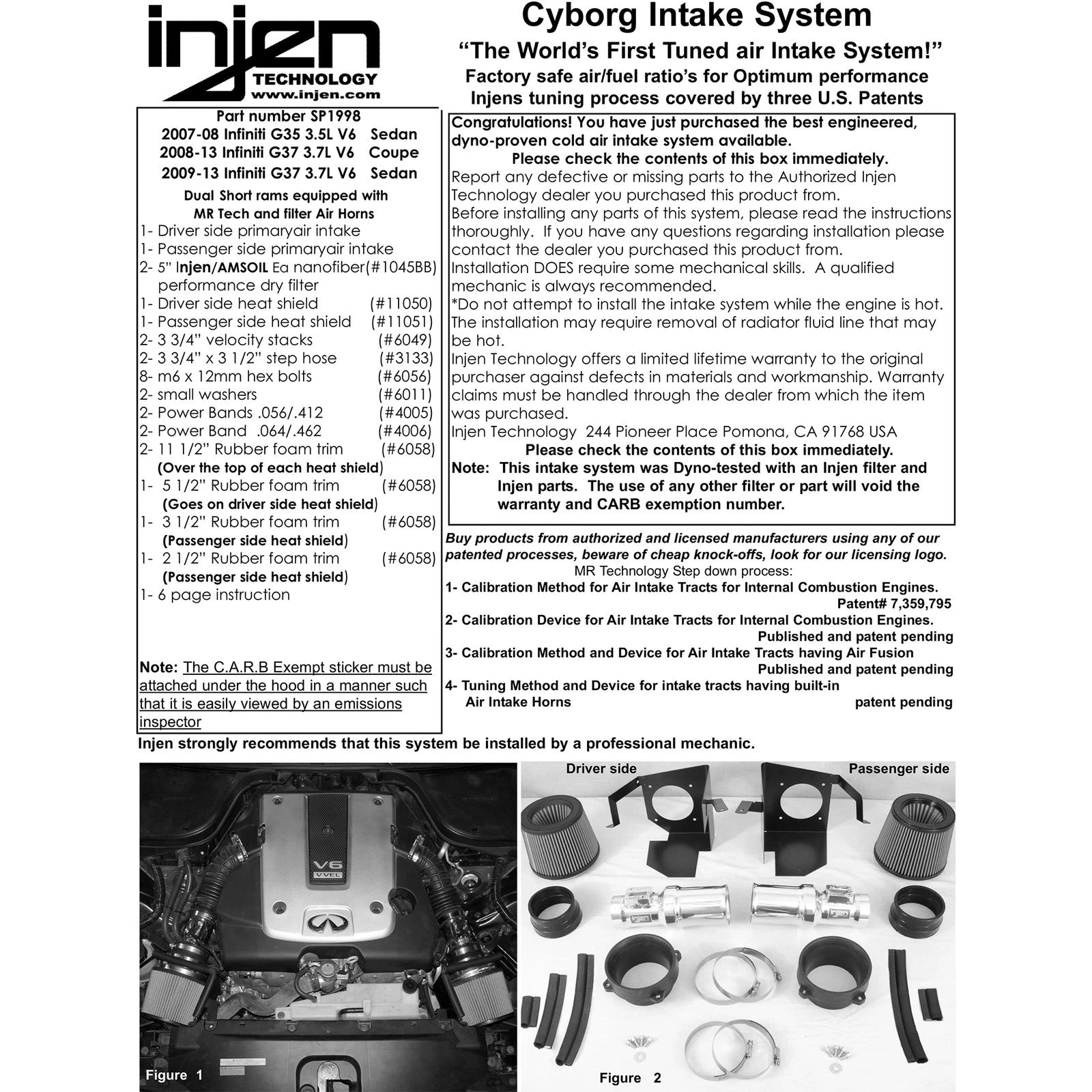 Injen Polished Short Ram Intake | Infiniti G35/ G37 (07-13) (SP1998P)