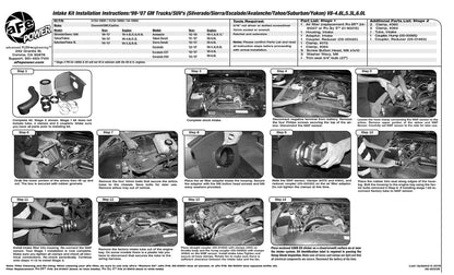 aFe Magnum FORCE Stage-2 Cold Air Intake | GM Trucks/SUVs V8 4.8/5.3L (99-07) (54-10092)