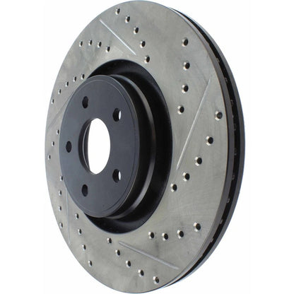 StopTech 127.65146L Front Left Drilled Disc Brake Rotor for 2013-2018 Ford Focus