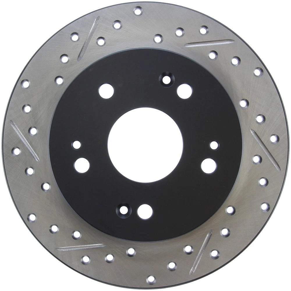 Stoptech Slotted And Drilled Rear Brake Rotor | 2006-2009 Honda Civic Ex/Si (127.40040L)