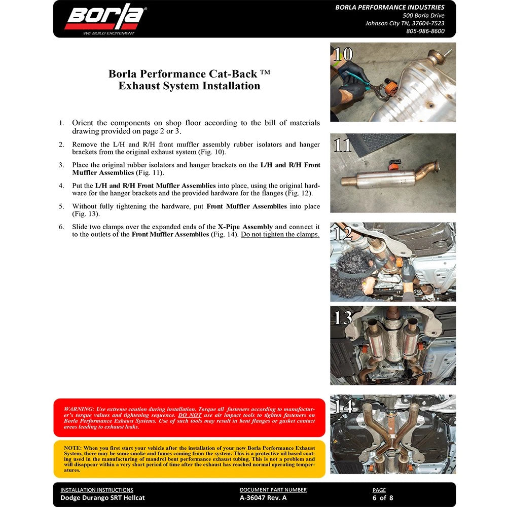 Borla Cat-Back Exhaust System - ATAK | 2018-2020 Dodge Durango SRT 6.4L (140792)