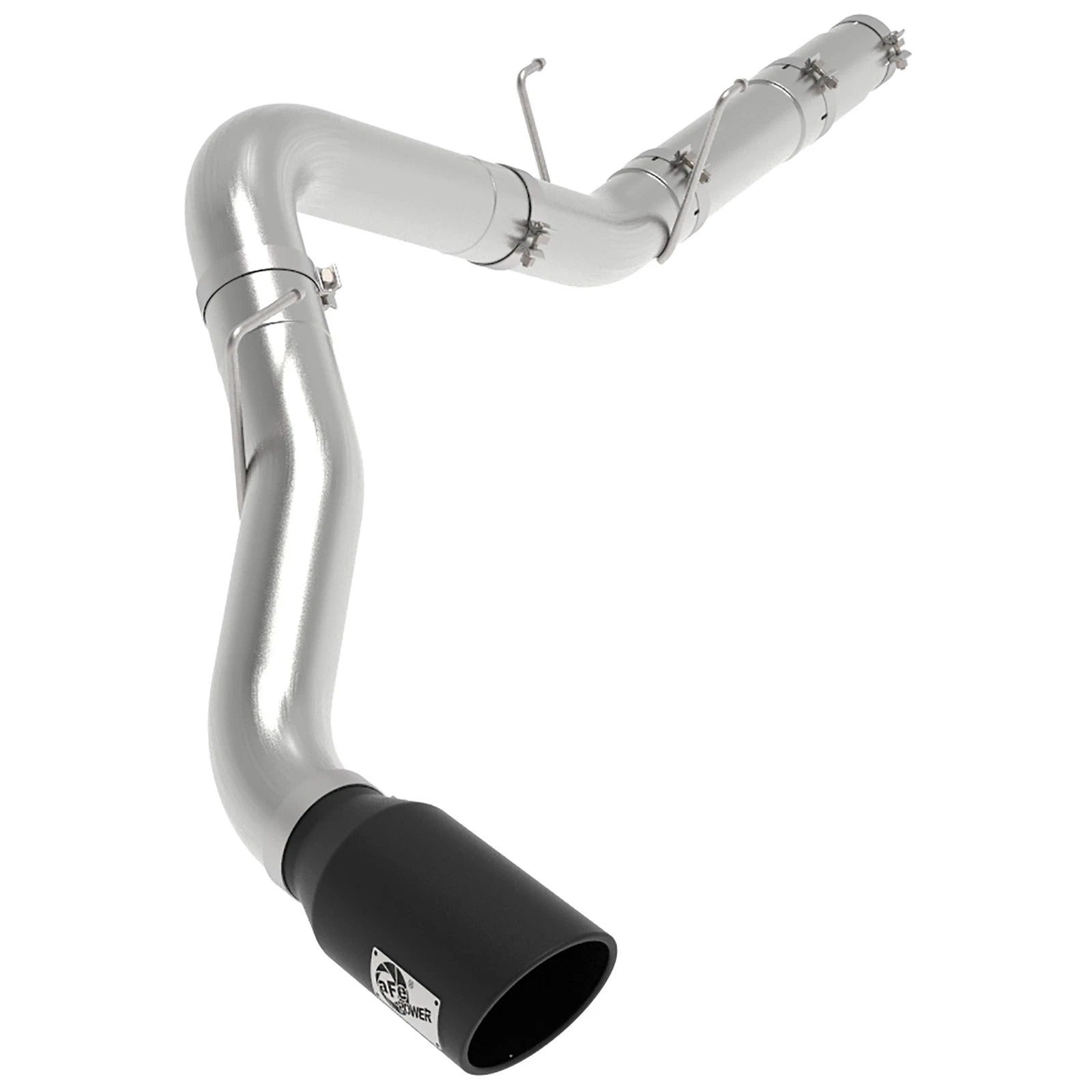 aFe ATLAS 5in DPF-Back Alum Steel Exhaust System w/ Black Tip 19-20 Ram Diesel Trucks L6-6.7L (td)