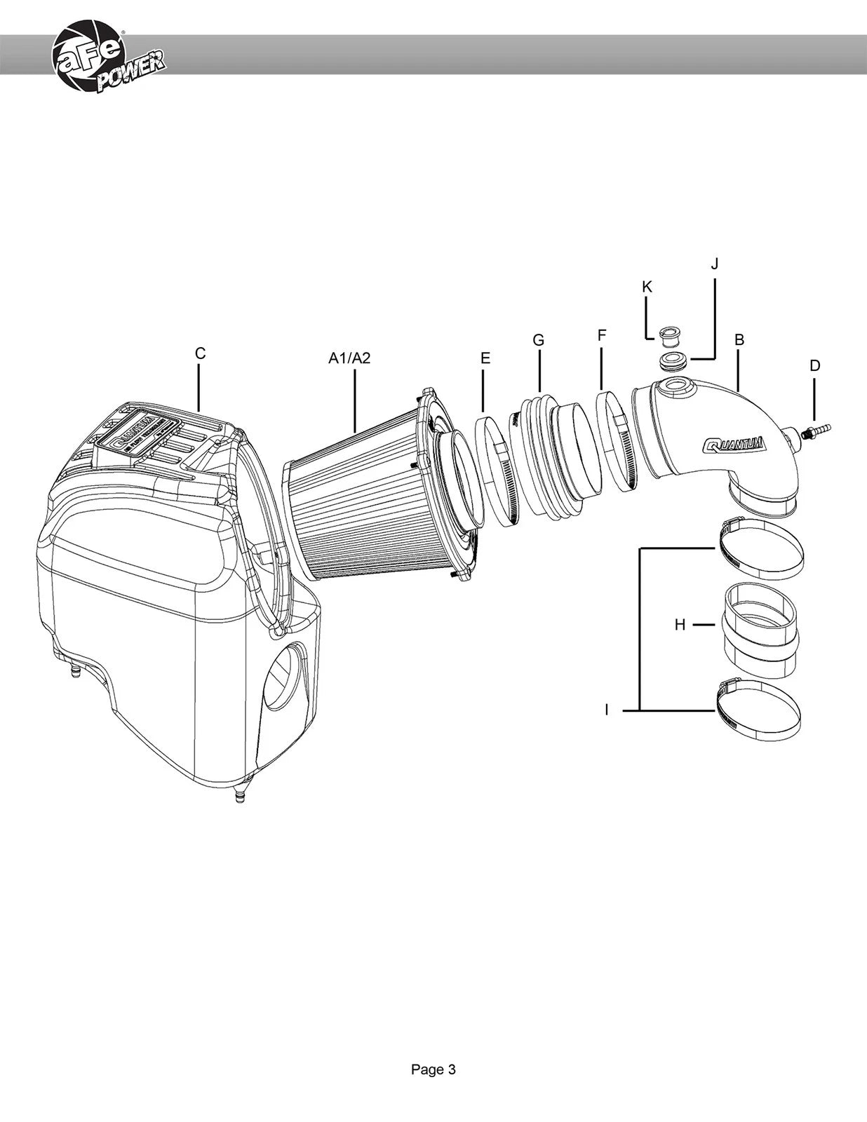 aFe Quantum Cold Air Intake w/ Pro 5R Filter | Ford Transit V6-3.5L (15-19) (53-10023R)