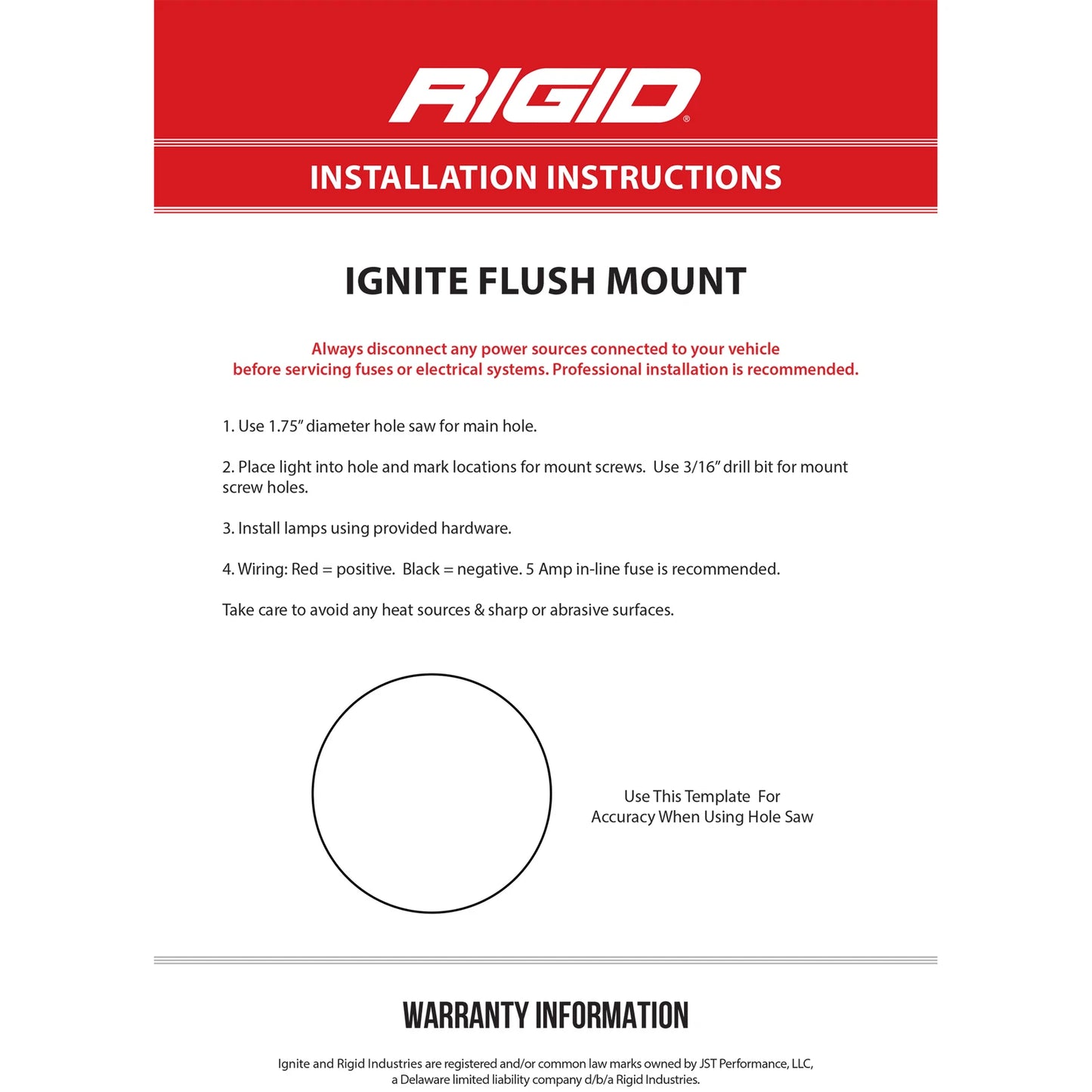 Rigid Industries Rigid Ignite LED Light - Spot / Surface / Black Housing / Each (RIG20511)