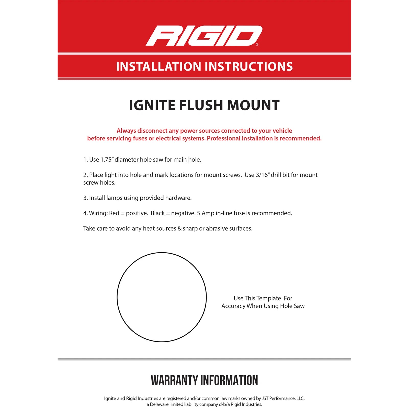 Rigid Industries Rigid Ignite LED Light - Spot / Surface / Black Housing / Each (RIG20511)
