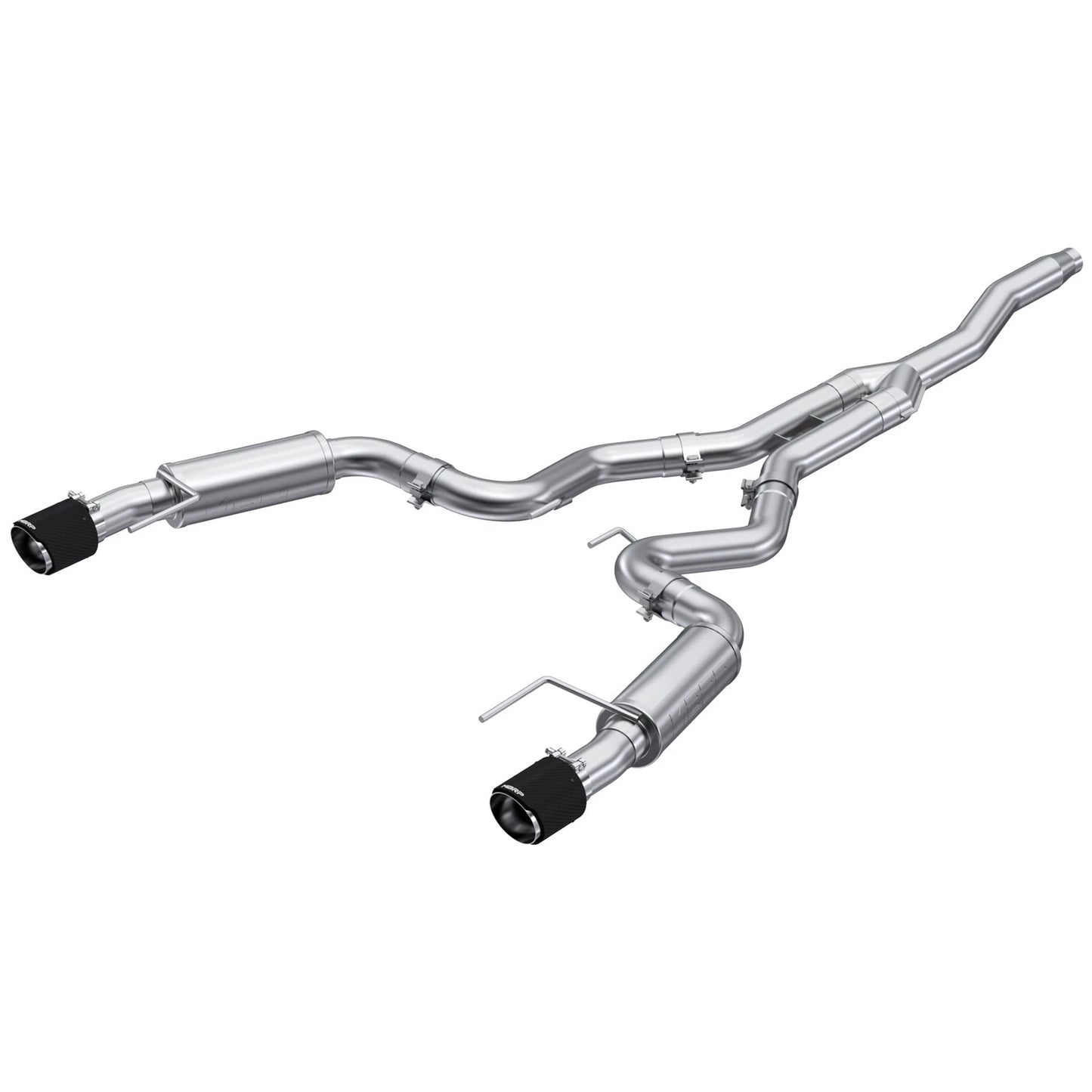 MBRP 3" Race D&S Cat-Back Exhaust w/ CF Tips | Ford Mustang EcoBoost (S72753CF)