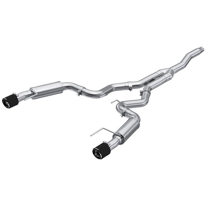 MBRP 3" Race D&S Cat-Back Exhaust w/ CF Tips | Ford Mustang EcoBoost (S72753CF)