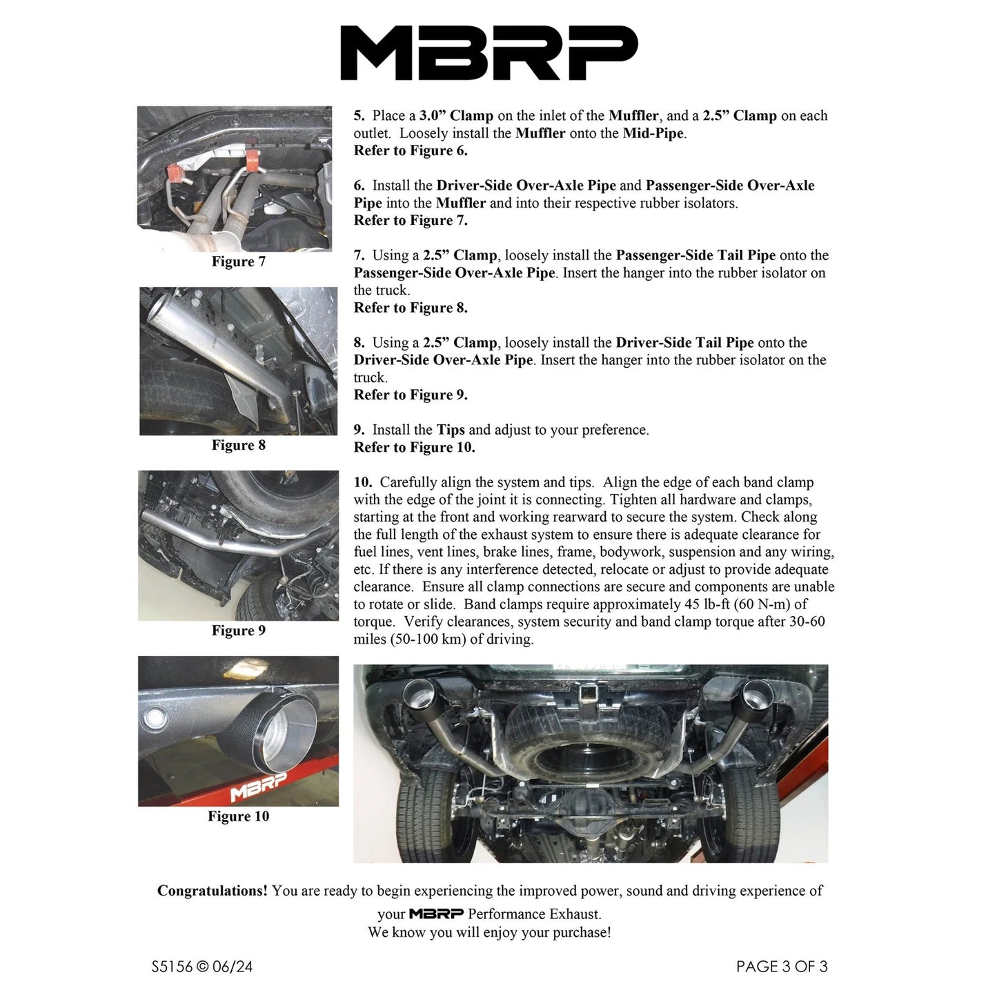 MBRP 3.0in Pro Series Cat-Back Dual Rear Exit Exhaust | RAM 1500 (25+) (S5156304)