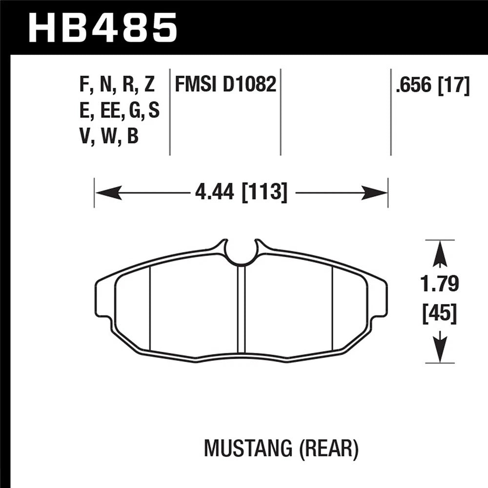 Hawk Performance HPS Rear Brake Pads | 2005-2014 Ford Mustang (HB485F.656)