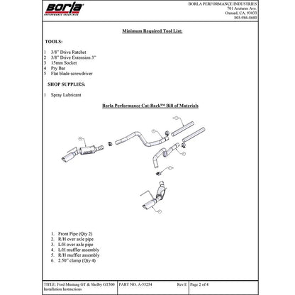Borla Cat-Back Exhaust System - ATAK | 2005-2009 Ford Mustang 4.6L (140382)