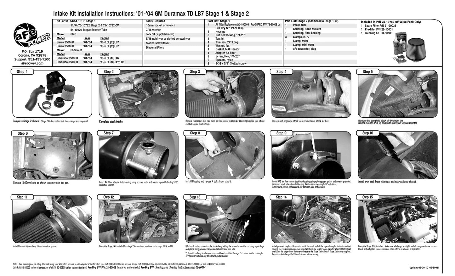 aFe Magnum FORCE Stage-2 Cold Air Intake | GM Diesel Trucks LB7 V8-6.6L (01-04) (54-10782)