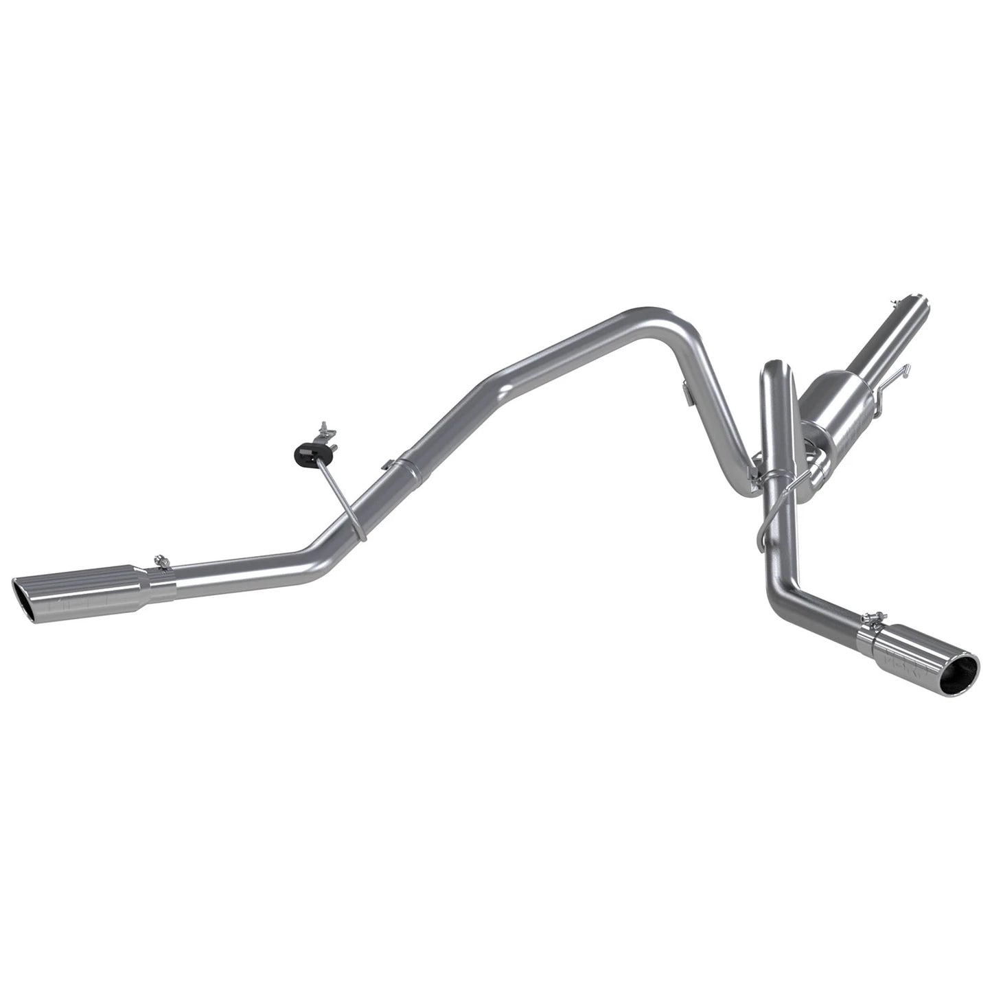 MBRP 3in. Cat-Back Dual Split Side Exit Exhaust | Ford F150 (04-08) 4.6L/5.4L EC/CC-SB (S5204AL)