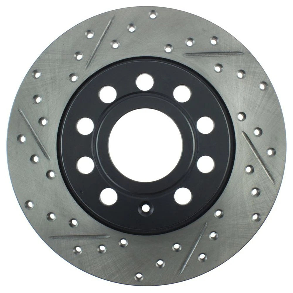 StopTech 127.33131R Rear Right Drilled Disc Brake Rotor for 10-18 Golf GTI Jetta
