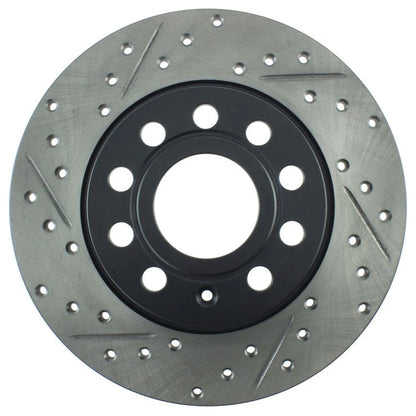 StopTech 127.33131R Rear Right Drilled Disc Brake Rotor for 10-18 Golf GTI Jetta