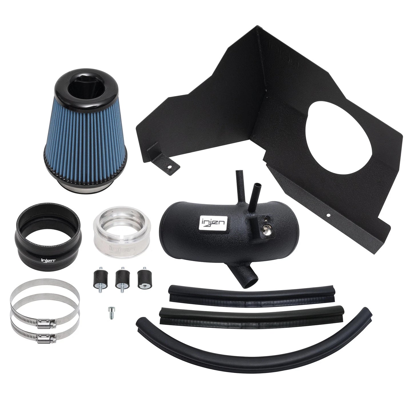 Injen Wrinkle Black Short Ram Tuned Intake System | Kia Stinger (17-24) 2.5L Turbo (SP1352WB)