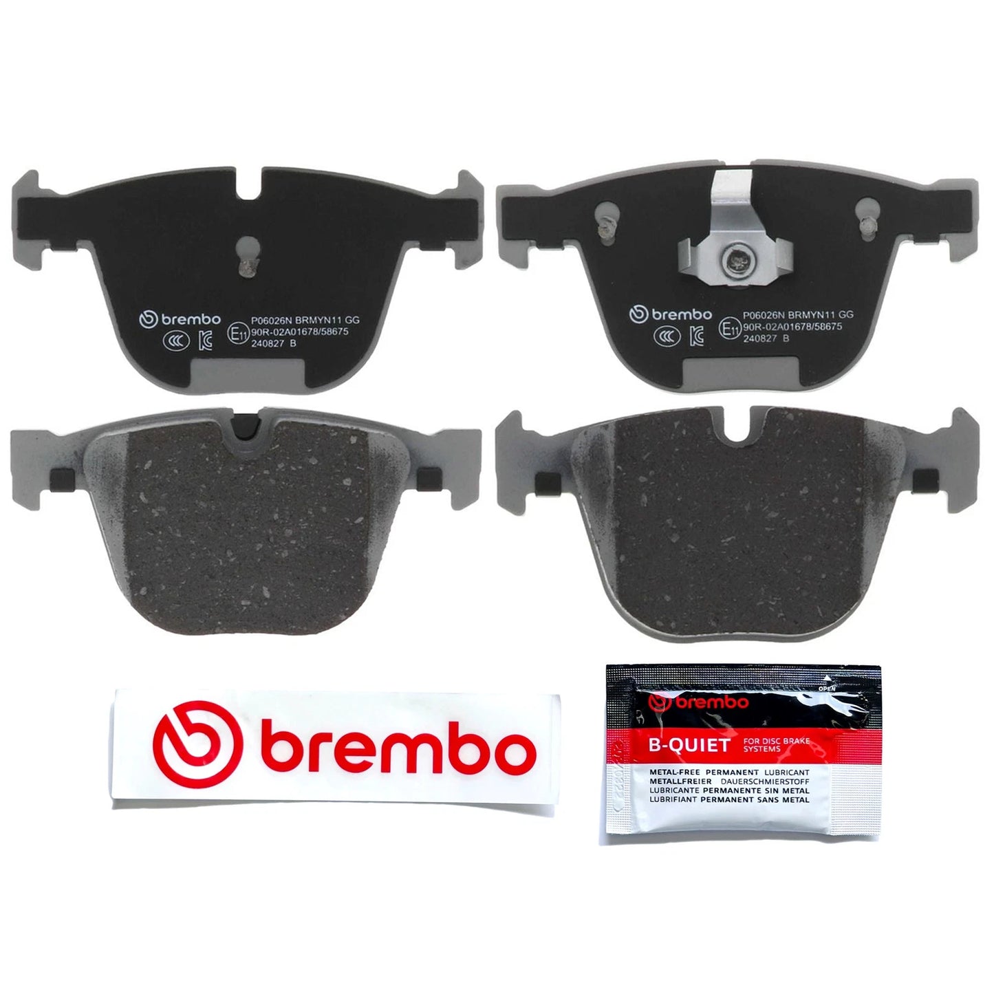 Brembo OE Premium NAO Ceramic Rear Brake Pads | BMW 1 Series M / M3 / M5 / M6 (11-18) (P06026N)