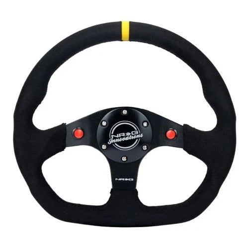 NRG FLAT BOTTOM STEERING WHEEL ALCANTARA