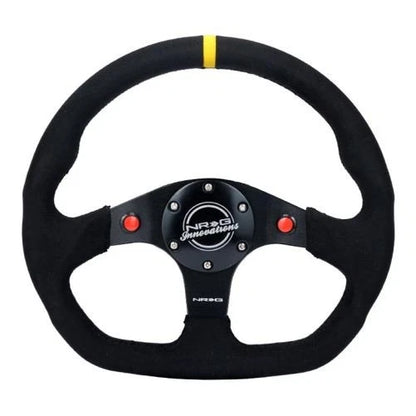 NRG FLAT BOTTOM STEERING WHEEL ALCANTARA