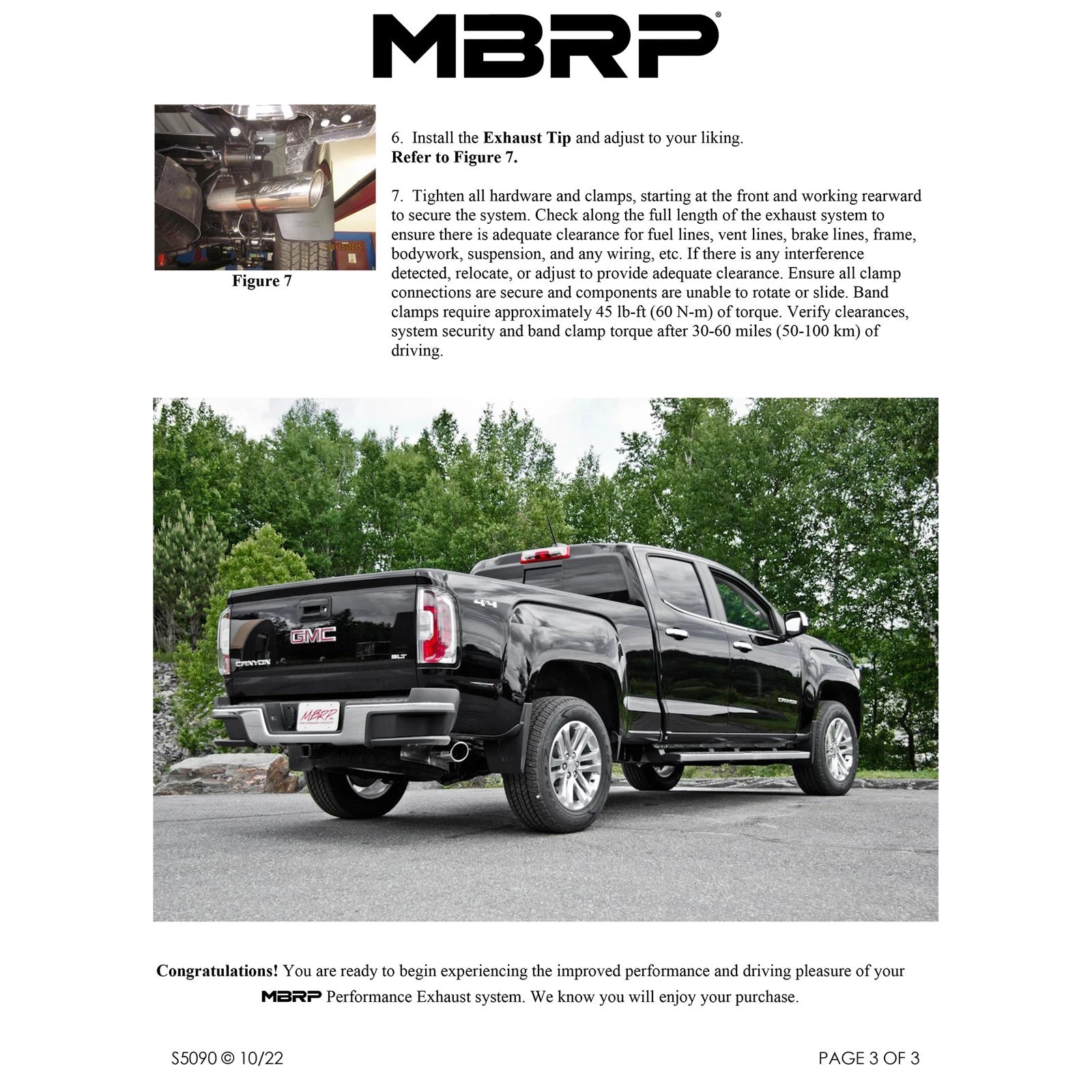 MBRP 3in Single Side Exit Pro Series Exhaust | Chevy Colorado 2.5/3.6L (17+) (S5090304)