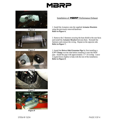 MBRP 3in T409 Race D& S Dual 4.5in Quad Tips | Camaro V8 6.2L 16 (S7036409)