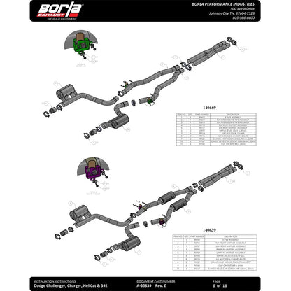 Borla Cat-Back Exhaust System - ATAK | 2015-2020 Dodge Charger 6.4L (140675)