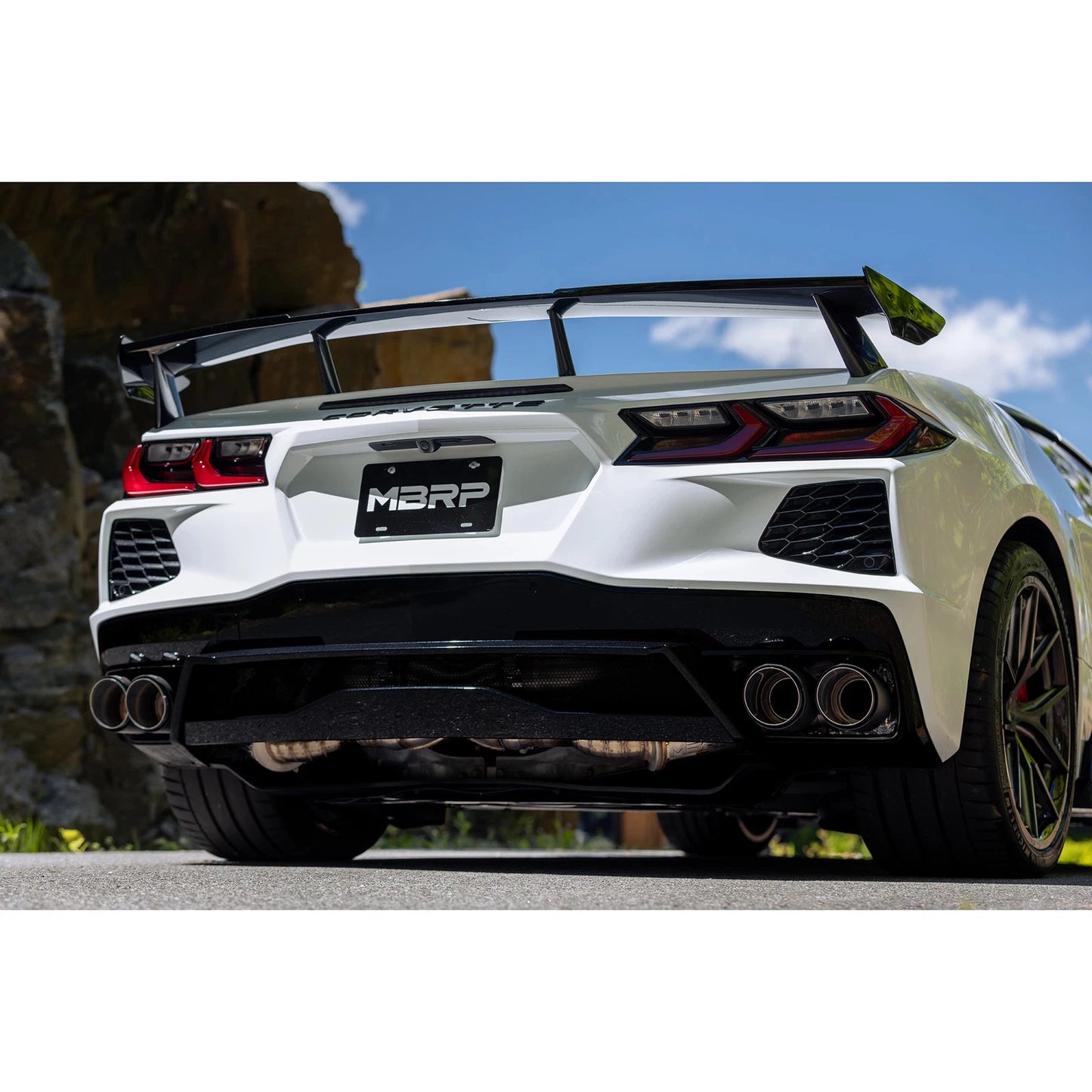 MBRP Active Quad Split Rear Exit Cat Back Exhaust | Chevrolet Corvette C8 (20-24) AFM Sims