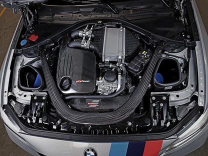 aFe Track Series Stg 2 Carbon Fiber Intake w/ Pro 5R Media | BMW M3/M4 (15-20) (57-10006R)