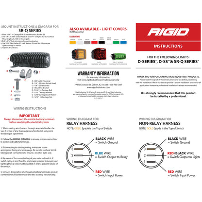 Rigid SR-Q Series Pro Flood/Surface LED Light | Off-road/Industrial/Marine (RIG904113)