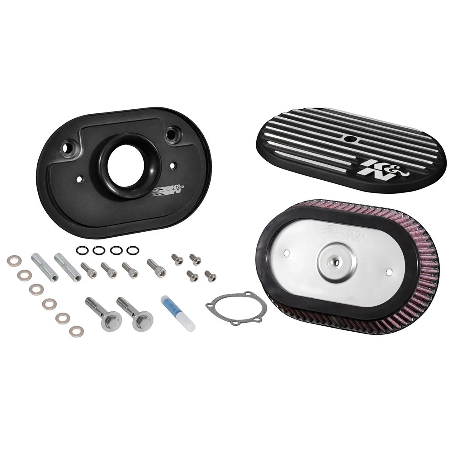 K&N Street Metal Intake System | Harley-Davidson Road King F/I 88cl Side Draft Dyna/Softail (RK-3953)