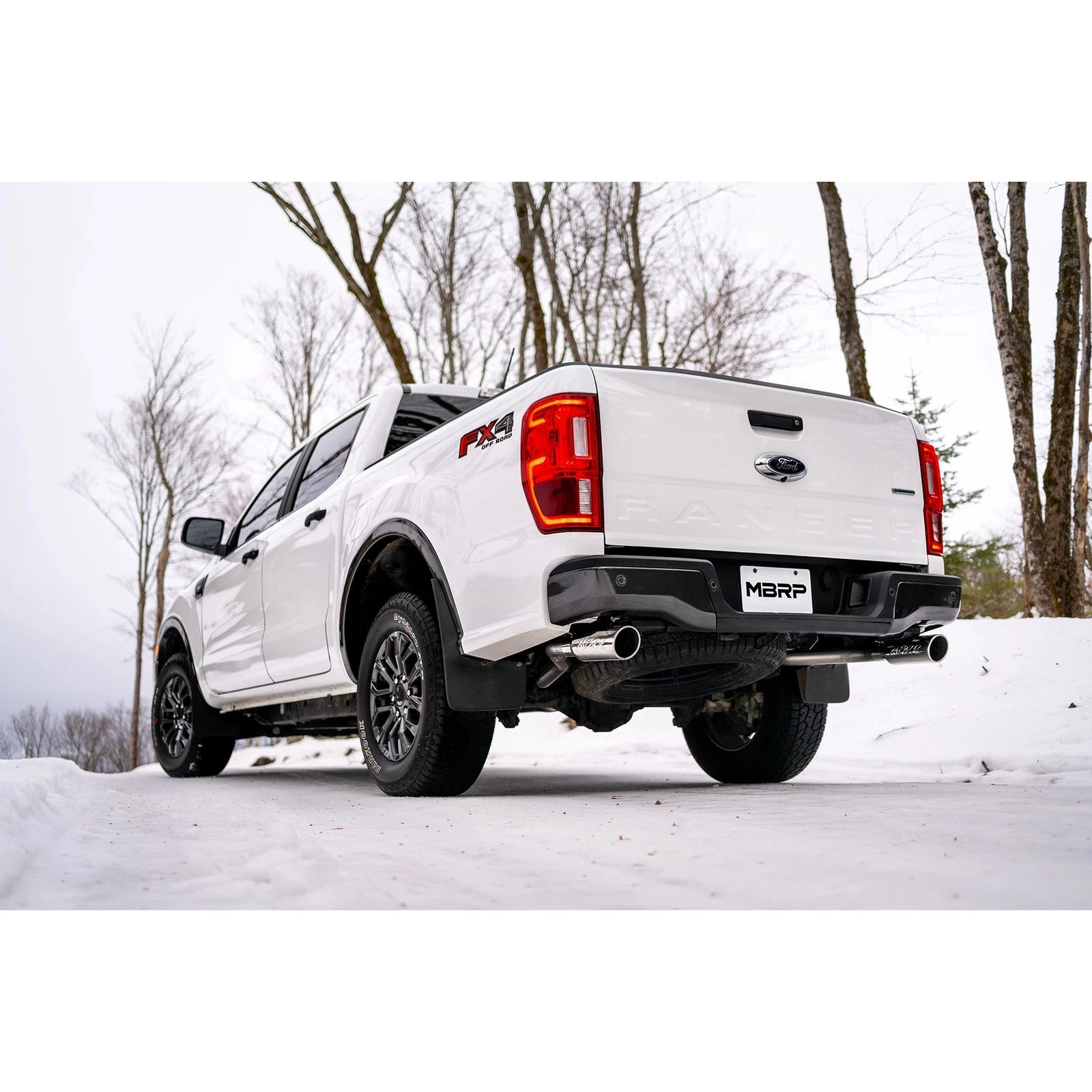 MBRP 3in D&S Cat-Back Exhaust w/ Dual Split & 4in OD Tips | Ford Ranger 19-23 (S5223304)