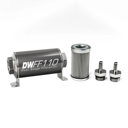 DeatschWerks Universal 10 Micron 110mm Fuel Filter (8-03-110-010K-10/-38/-516/-6/-8)