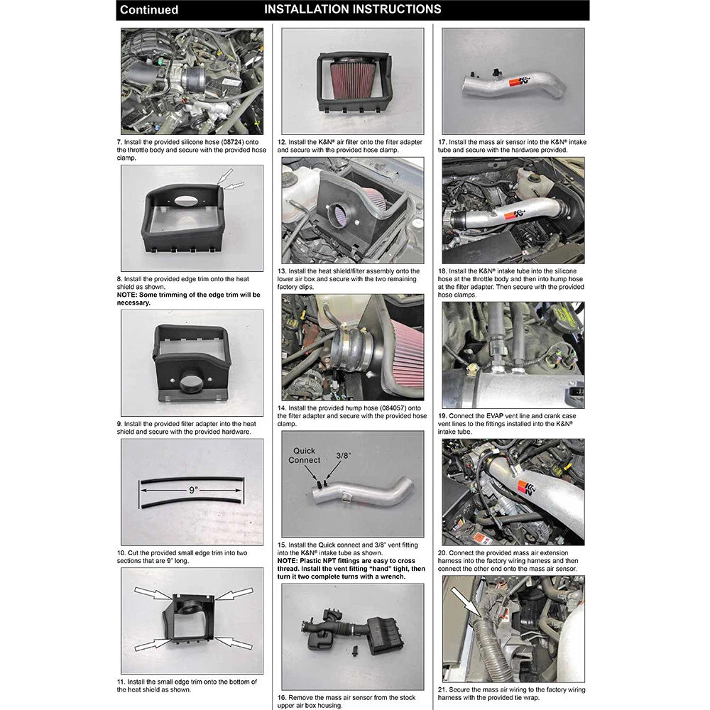 K&N 12-13 Ford F150 3.7L V6 High-Flow Performance Intake | Ford F150 (12-13) (77-2585KS)
